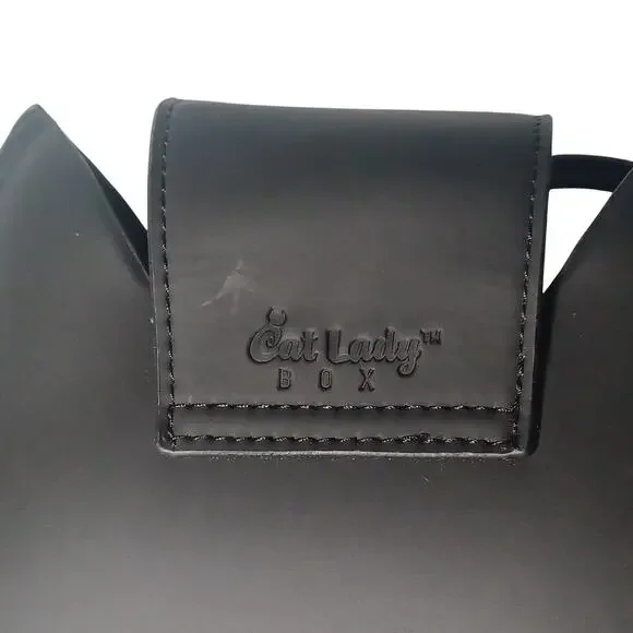 Cat Lady Box Black Cat Ear Purse Crossbody Shoulder Bag - Picture 6 of 6